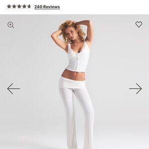 SKIMS marble fold over lounge pants